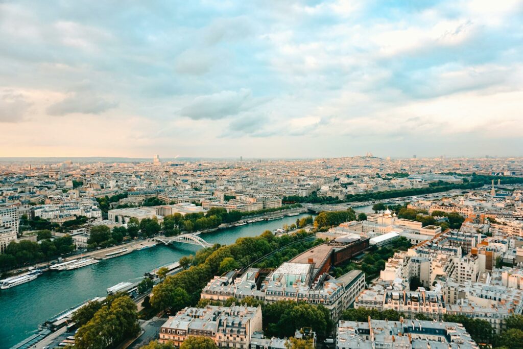 Panoramic View Of City Of Paris France